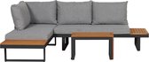 SenS-Line - Olympia Multifunctionele loungeset - Voor Buiten - 3-delige Set - Aluminium/Acacia/Polyester