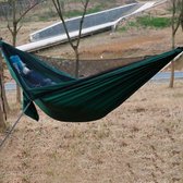 Hangmat met klamboe - Outdoor Camping - Muggennet - 260 x 140 cm - Groen