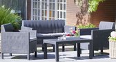 Jysk | Loungeset Hoekset Dining Set Tuinset | 4 Zitplaatsen | Compact | Incl. Kussens | Antraciet