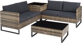 tectake - wicker loungeset  - Ostuni natuur - 404302