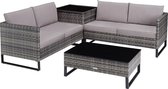 tectake -wicker loungeset - Ostuni grijs - 404301