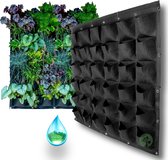 GreenGrounds™ Verticale Tuin met Watersysteem - 36 Ruime Vakken - 100 x 100 cm - Moestuin - Hangende Plantenzak