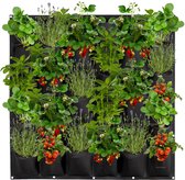 Luminairo - Verticale Tuin - 36 Vakken - 100 x 100 CM - Kweekzak - Kweekbak van Vilt - Moestuin – Plantenbak – Plantenzakken - Kweekzakken