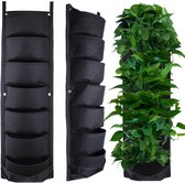 Vitamo™ Verticale Tuin met 7 Vakken - Hangende Plantenzak - Plantenhanger - Verticaal Tuinieren - Plantentuin - Moestuin - Kruidentuin - Kruiden - Duurzaam vilt - Waterdicht achterkant - 100 x 30 cm