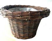 Rotan Mandjes (1 + 1 gratis) voor bloemen of planten - Bloempot / Plantenbak - ∅ 30 cm / bruin