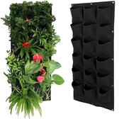 Verticale tuin Hangende Plantenzak voor 18 planten – 100 cm x 50 cm - zwart