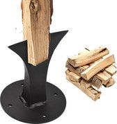 Houtklover - Houtsplijter - Houtkliever - Houtklover voor aanmaakhout - Handmatig - Met bevestigingsgaten - Kloofwig -  Splijtwig - Metaal - Overal te bevestigen