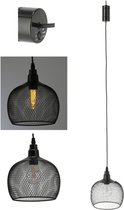 Tuinverlichting - LED hanglamp - zwart - ca. 100cm hoog -  werking zijn vier AA-batterijen -  (niet inbegrepen).
