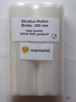 Marmelot Vacuumfolie Rollen Mikro Structuur 20cm x 6m 2 Rollen voor alle Merken Vacuum Sealers