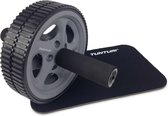 Tunturi Dubbele Ab Roller - Ab Wheel - Buikspiertrainer - Buikspierwiel - Met kniemat - incl. gratis fitness app