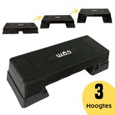 W.O.D Fitness Step Pro - Aerobic Step Bankje - Antislip Oppervlak - Verstelbaar In 3 Hoogtes - Zwart