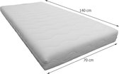 Slaaploods.nl Eagle - Peuter Matras - 70x140 cm - 12 cm dik - Wit