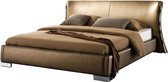 Beliani PARIS - Waterbed - goud - leer