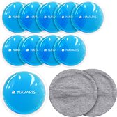 Navaris gel pack 10 stuks - Hot cold pack voor warm en koud gebruik - Koel warm compres - Voor hoofdpijn, en blessures - Met 2 katoenen hoesjes