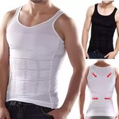 Corrigerend Hemd Mannen -Houding correctie hemd/shirt - Body Buik Shapewear Shirt -  Slim Waist Shaper - Figuurcorrigerend Correctie Ondershirt - Postuur Corrector . Maat L