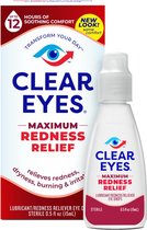 Clear Eyes Maximum Redness Relief XL - Oogdruppels Tegen Hooikoorts, Rode Ogen, Geïrriteerde Ogen, Droge Ogen & Brandende Ogen! (15ML)