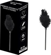 Power Escorts - Luxury Feather - Heerlijke Kietelaar - Zwart - gave cadeaubox - voor stoute meisjes - BR198black