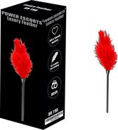 Power Escorts - Luxury Feather - Heerlijke Kietelaar - vurig Rood - gave Cadeaubox - voor stoute meisjes - BR198