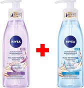 Reinigingslotions  NIVEA Verzachtende Reinigingsolie - Druivenpitolie -Kokosolie  2 in 1 pack