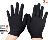 Katoenen Handschoen - Handschoenen - Gezondheidszorg - Ziekenhuis - Beauty Center, Kapper en Salon Spa Tattoo - Jewelry - Gloves Cotton - Jewelry Glove - ZWART Maat M/L 6Stuks/3Pairs      M/L    ………..    SQGTR