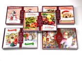 100 stuks: Luxe Kerstkaart en Nieuwjaarskaart met envelop | 15x10.5cm | 10 pakjes | Serie Rood - B-B