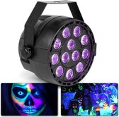 Blacklight Verlichting - MAX UV-Lamp - PAR met 12 Leds - 15 Watt - DMX of Muziekgestuurd