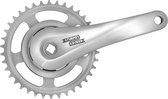 Crankstel Sunrace FCS608 170mm / 38T - 95mm afdekkap voor vierkante trapas - zilver