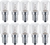 10 stuks - Philips Koelkastlamp E14 230V 15W Helder 110lm Ø2.5x5.7cm