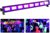 Blacklight - BeamZ BUV93 LED blacklight bar met 8x 3W LED's