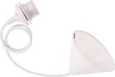 Snoerboer pendel hanglamp - wit