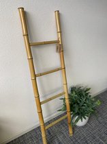 Bamboo Vibes Houten Decoratie Ladder Bamboe - Decoratieve Accessoires Woonkamer - 140x40cm