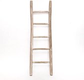 Houten decoratie ladder | White oiled | 50x5x150