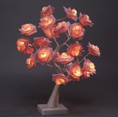 MIRO Lichtboom Roze Rozen - Lichttakken - Warm Wit Licht - Led - USB & Batterij - Kerst - Woonkamer - Slaapkamer - Decoratie - Nachtlampje - Aan & Uit Knop