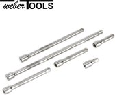 Weber Tools 1/4"  dopsleutel verlengstuk set 6 delig in foam inleg module