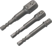 Tooltech Dop-Adapter Set - 1/4 - 3/8 - 1/2" - 3 delig