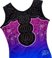 Sparkle&Dream Turnpakje Romee Blauw Paars - AXL | maat S-M - Gympakje voor Turnen en Gymnastiek