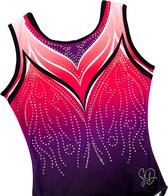 Sparkle&Dream Turnpakje Kyla Paars Roze - ASM | maat 158-164 - Gympakje voor Turnen en Gymnastiek