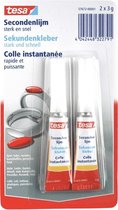 Tesa Secondenlijm - Secondelijm - seconden lijm - seconde  - Superglue - Tube 2 x 3 gram