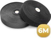 Klittenband zelfklevend - Extra sterk - 2x 6 meter tape -  klittenbandsluiting - ophangen - Velcro tape - klussen - zwart