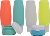 Nesto's Reisflesjes - Inclusief Toilettas - Siliconen - Reisflacons - Handbagage - 100ml - 6 stuks