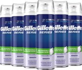 Gillette Scheerschuim Mannen voor Gevoelige Huid - 6x250ml Voordeelverpakking