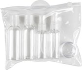 3BMT Reisflesjes Set Handbagage - Set van 5 - Diverse Formaten met Spray in Handige Toilettas