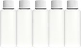 5 stuks leeg kunststof fles / plastic fles, inhoud 100 ml, kunststoffles voor acryl vloeistof (monomeer), nagel cleanser, nagellak remover, gellak remover, penseel reiniger, nagelriemolie enz.