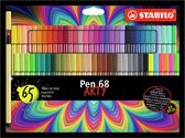 STABILO Pen 68 - Premium Viltstift - ARTY Etui Met 65 Kleuren