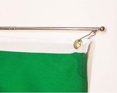 Compacte vlaggenstok met telescopische steel van metaal 120 cm