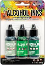 Ranger Alcohol Ink Ink Kits Mint/Green Spectrum 3x15 ml TAK69652 Tim Holtz