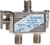 Technetix 2-weg F-splitter - coax splitter - tv splitter - 5-1000 MHz  - ES02NKK - geschikt voor ZIGGO