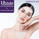 Simia™ Complete Set Anti Rimpel Beauty Pads 10 STUKS tegen Lijntjes en Rimpels - Decolleté hals & gezicht - Anti aging - Huidverzorging voordeelset