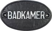 Naambordje zwart "Badkamer"