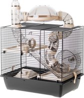 Interzoo hamsterkooi Rocky plus zwart/zwart